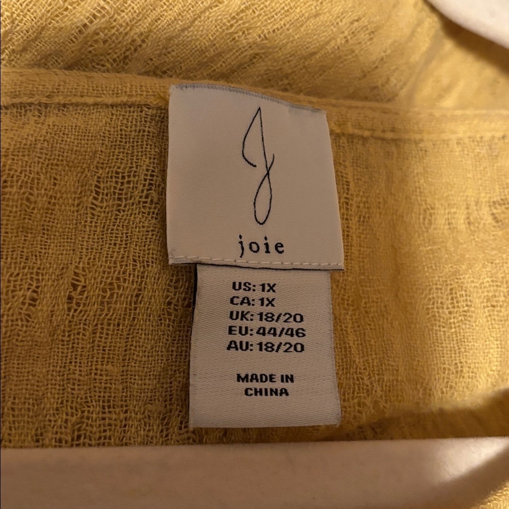 Joie Mustard Yellow Blouse - Picture 2 of 3